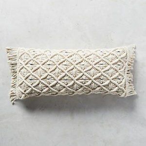 Anthropologie - Fringed Diendra Pillow - Ivory